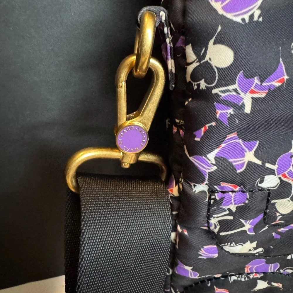 Marc by Marc Jacobs nylon laptop bag in a black and purple floral